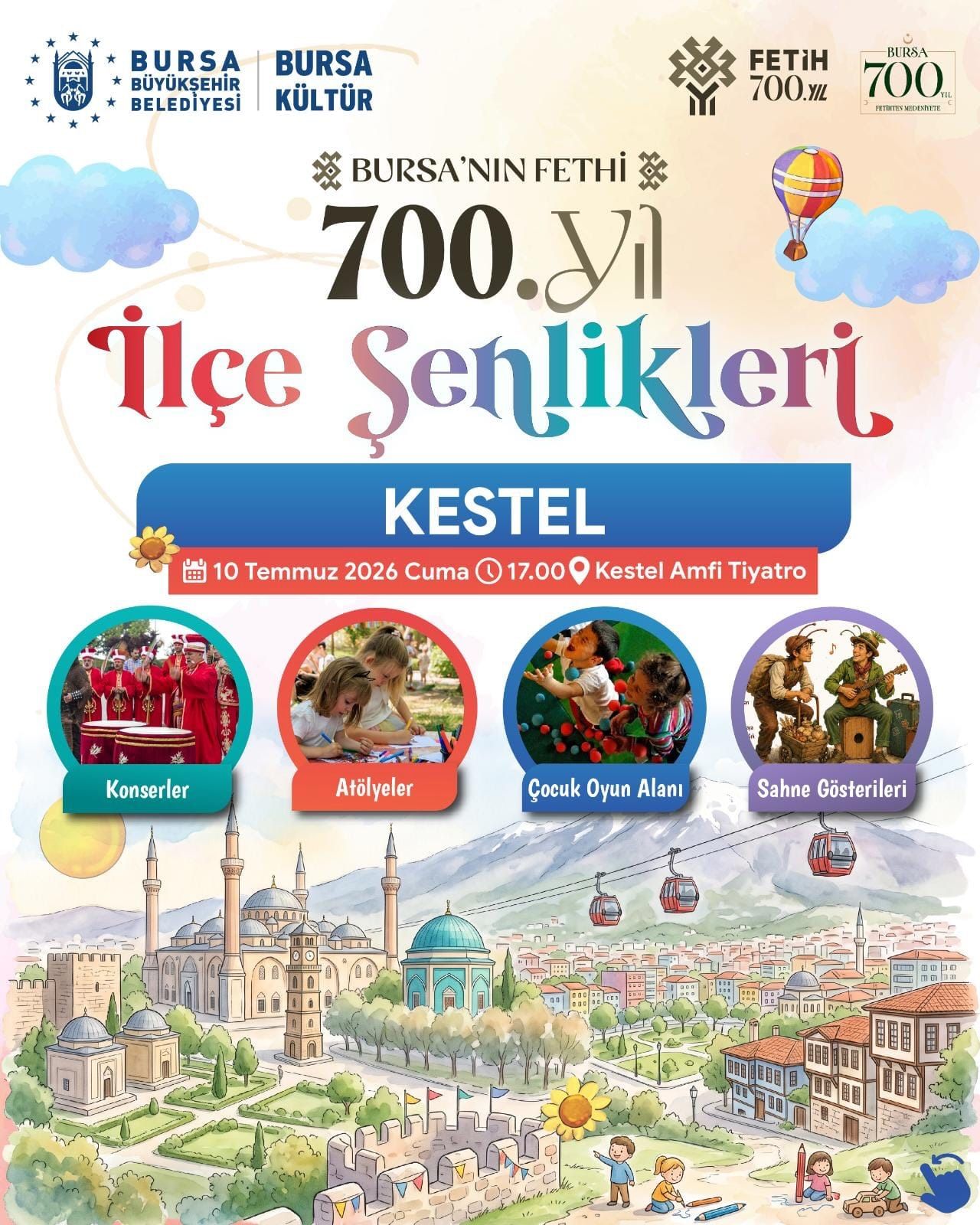 Bursa’nın Fethi’nin 700. yılı coşkusunu  Kestel’imizde hep birlikte yaşamaya hazır mısınız?